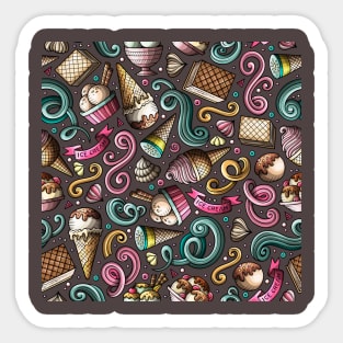 Cartoon Hand-drawn Dessert Pattern Sticker